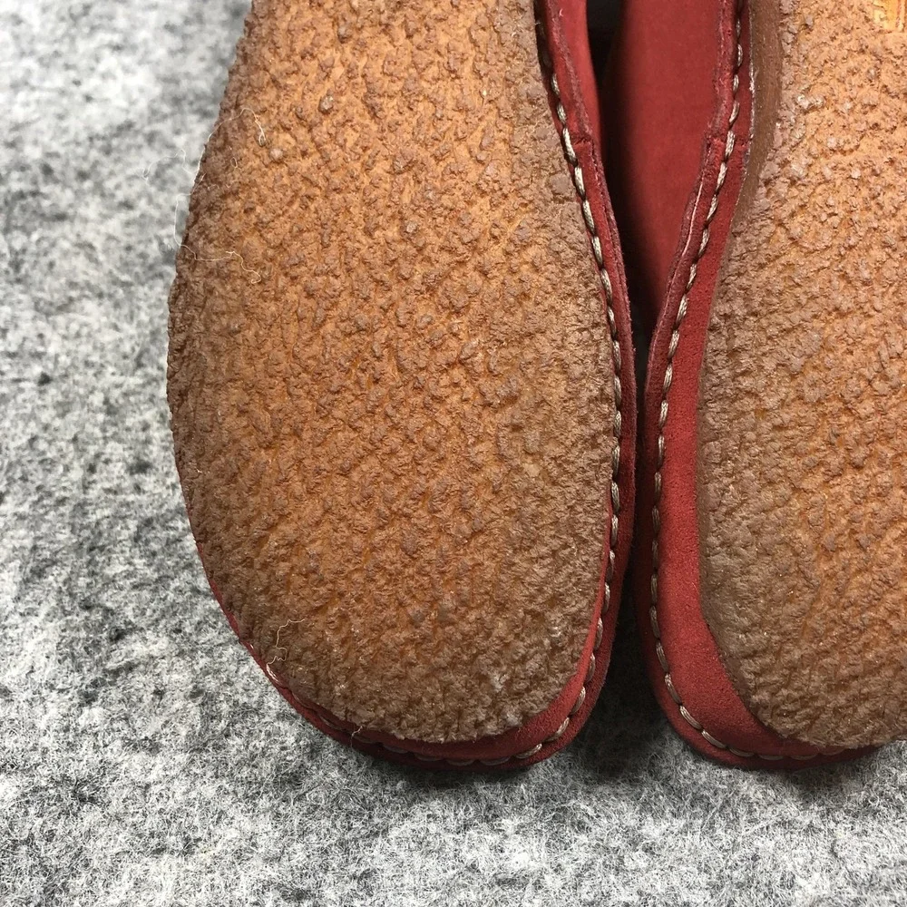 Clarks Ashton Originals Shoes Mens 7 Red Suede Crepe Sole Lace Up Casual Oxfords